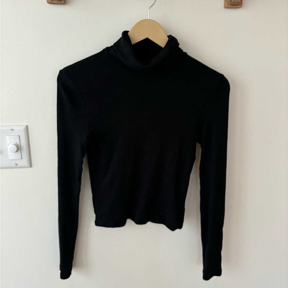 Madewell XS Ribbed Cropped Turtleneck